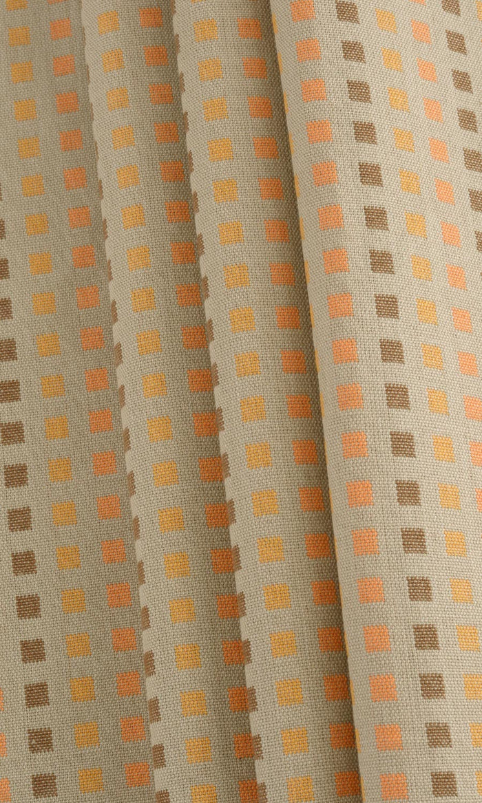 Cotton Made-to-Measure Curtains (Beige/ Grey)