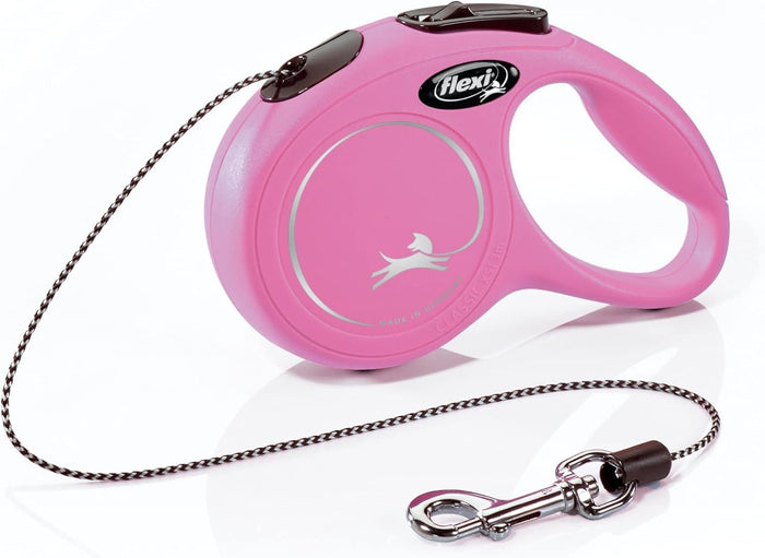 FLEXI New Classic 10 ft Retractable Dog Leash X-Small Dogs Pink 18 lbs