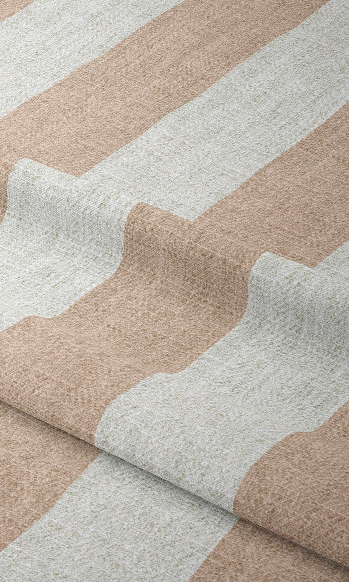 Modern Striped Drapery for Living, Bedroom, Kitchen, Bathroom (Blush Pink/ White)