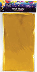 Forum Novelties Metallic Gold Disposable Table Cover 54"x108"