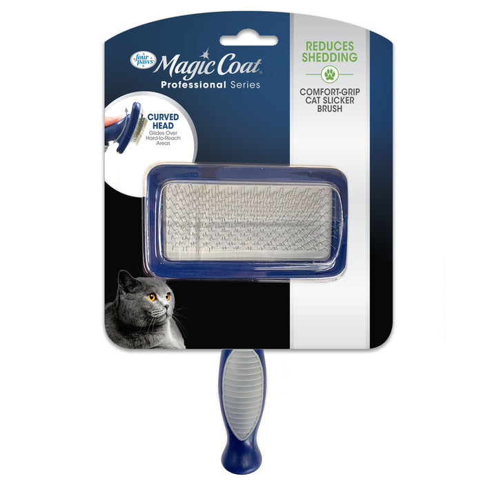 Four Paws Magic Coat Gentle Slicker Wire Cat Brush for Medium or Long Coats