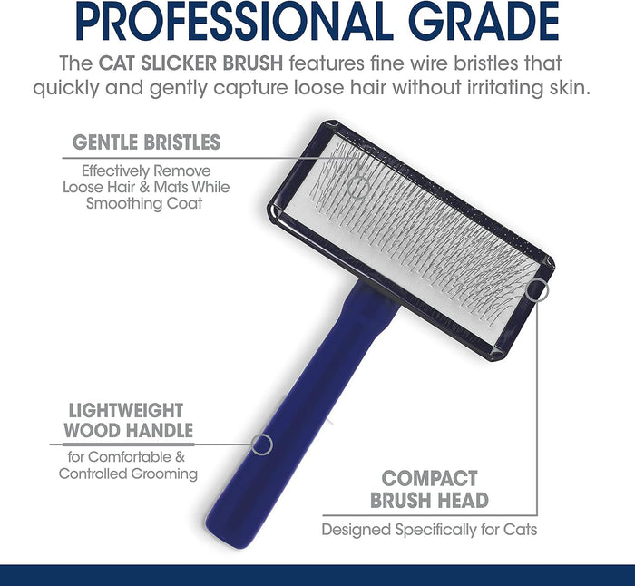 Four Paws Magic Coat Gentle Slicker Wire Cat Brush for Medium or Long Coats