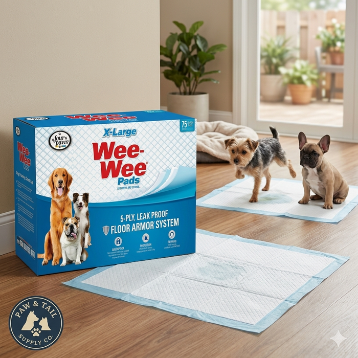 Four Paws Wee-Wee Pads XL Dog Training Pads 75 Pack 28" x 34"
