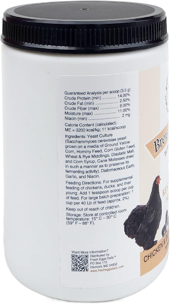 Fresh Eggs Daily Brewers Yeast 16 oz. Garlic Niacin Chicken Duck Bone Immunity