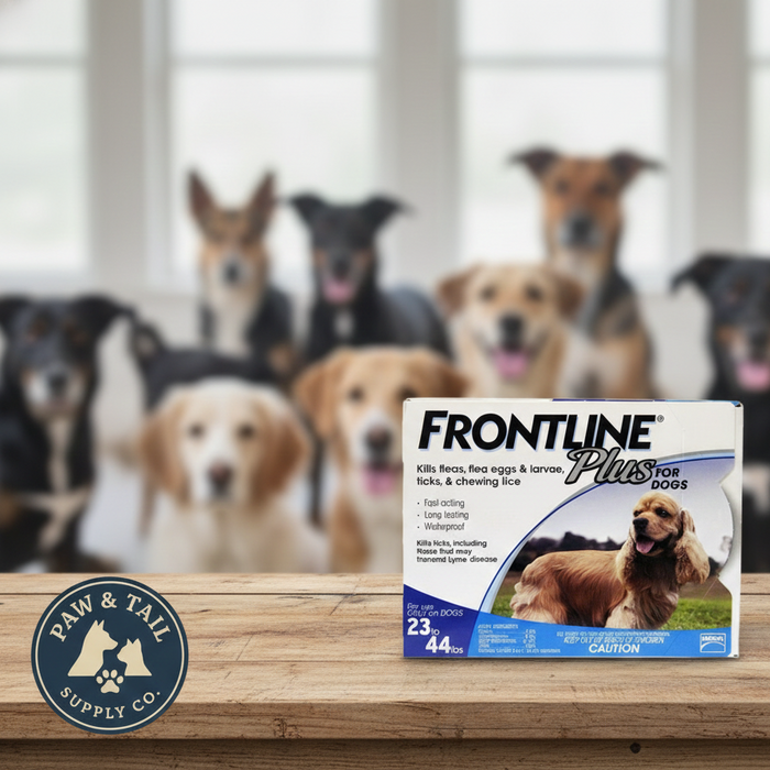 Frontline Plus Dogs 23-44 lbs 3 Pack Flea Tick Treatment Kills Eggs & Larvae