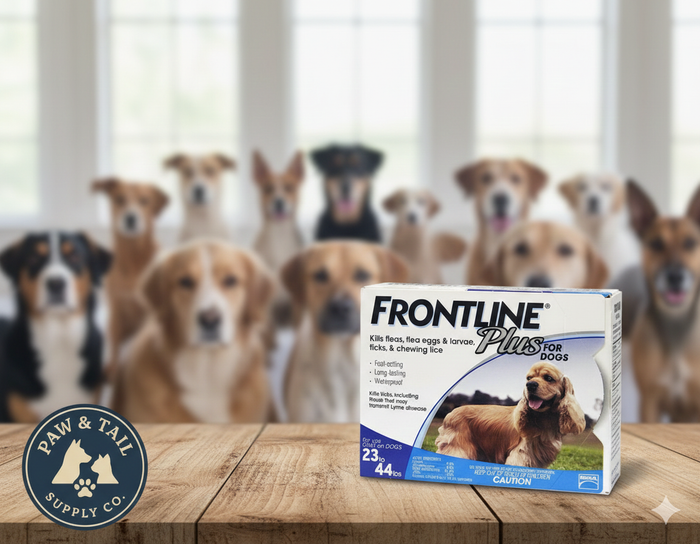 Frontline Plus Dogs 23-44 lbs 3 Pack Flea Tick Treatment Kills Eggs & Larvae