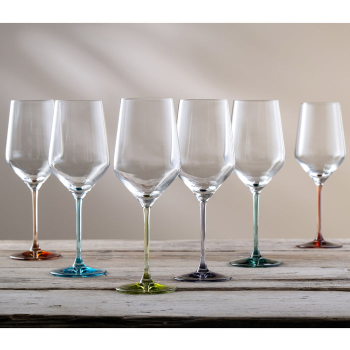 Galway Crystal Chroma Wine Party Pack Set of 6