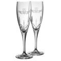 Galway Crystal Claddagh Flute Pair