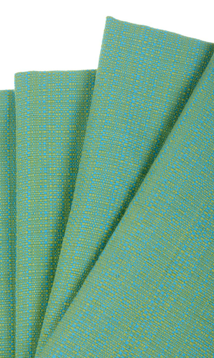 Cotton Curtain Panels for Living, Bedroom, Kitchen, Bathroom (Green-Blue)