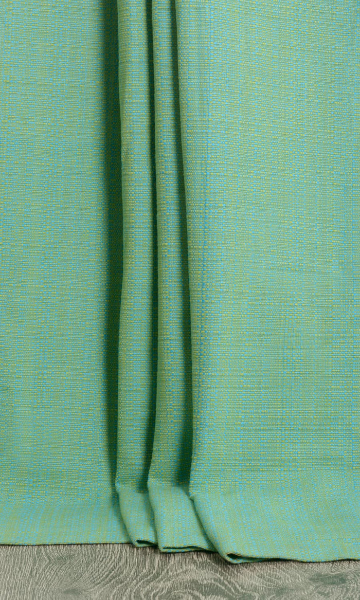 Cotton Curtains / Drapes / Window Drapery Panels (Green-Blue)