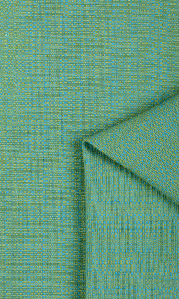 Cotton Made-to-Measure Curtains (Green-Blue)