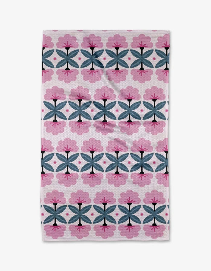 Geometry Kitchen Tea Towel: Fragrant Flowers