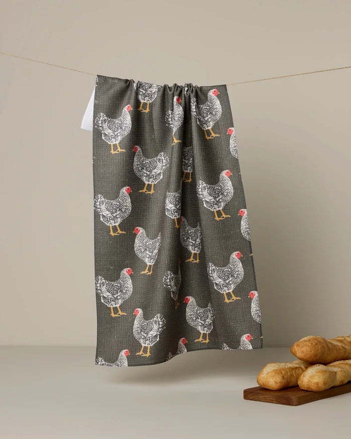 Geometry Kitchen Tea Towel: Hen House