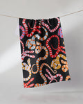 Geometry Kitchen Tea Towel: Serpentine Riot