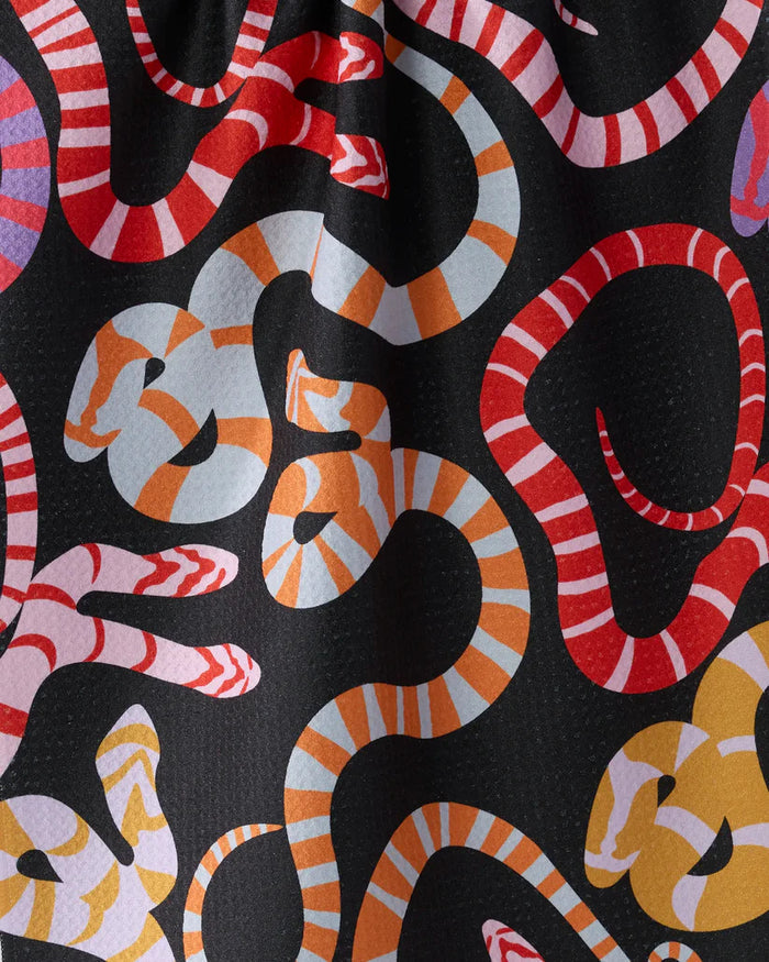 Geometry Kitchen Tea Towel: Serpentine Riot