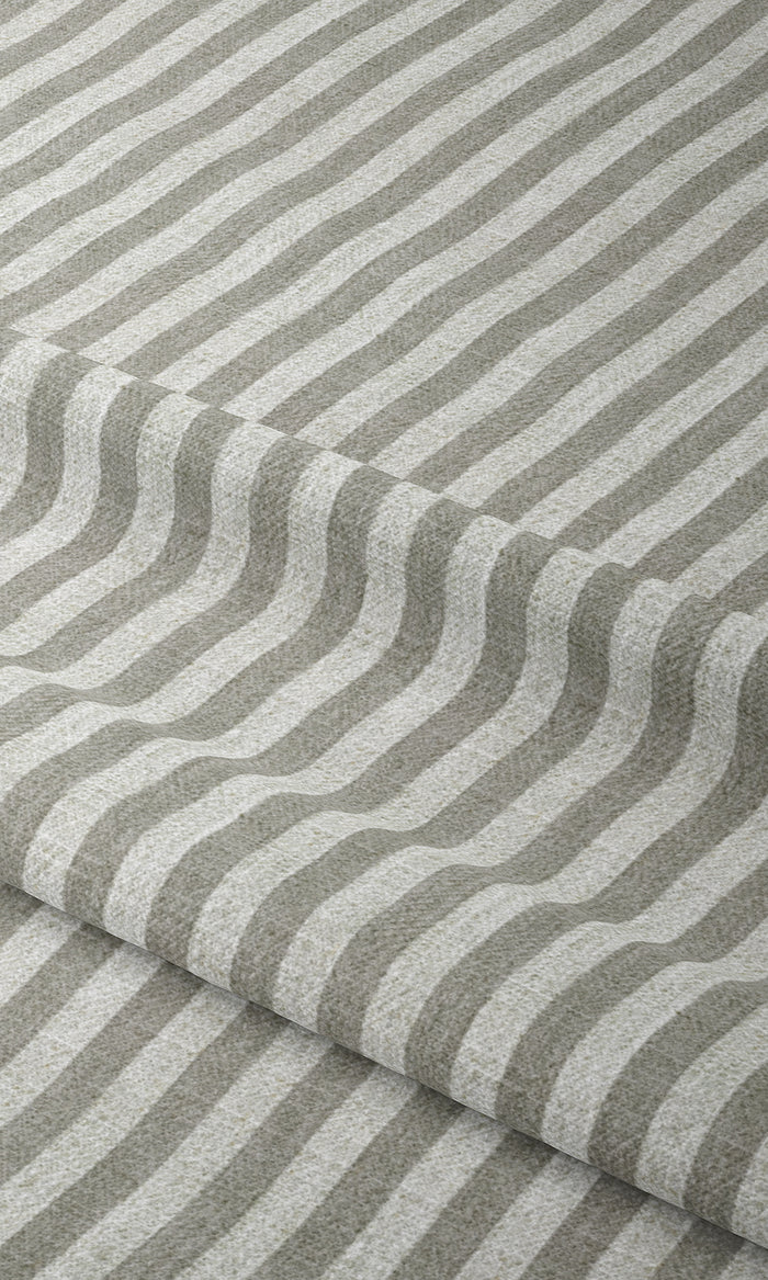Modern Striped Window Treatments Fabric By the Metre (Grey/ White)