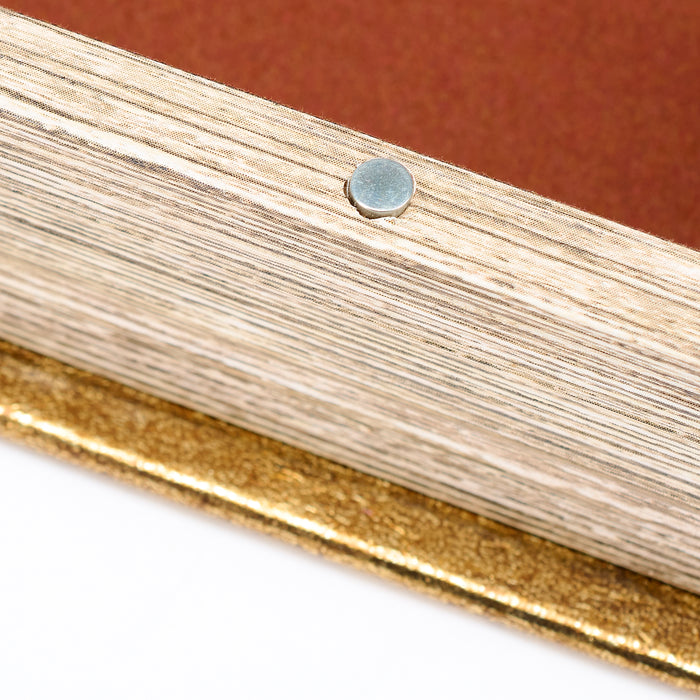 Gold Deer Book Box | Faux Leather Wrap Book Shaped Storage Stash Trinket Box