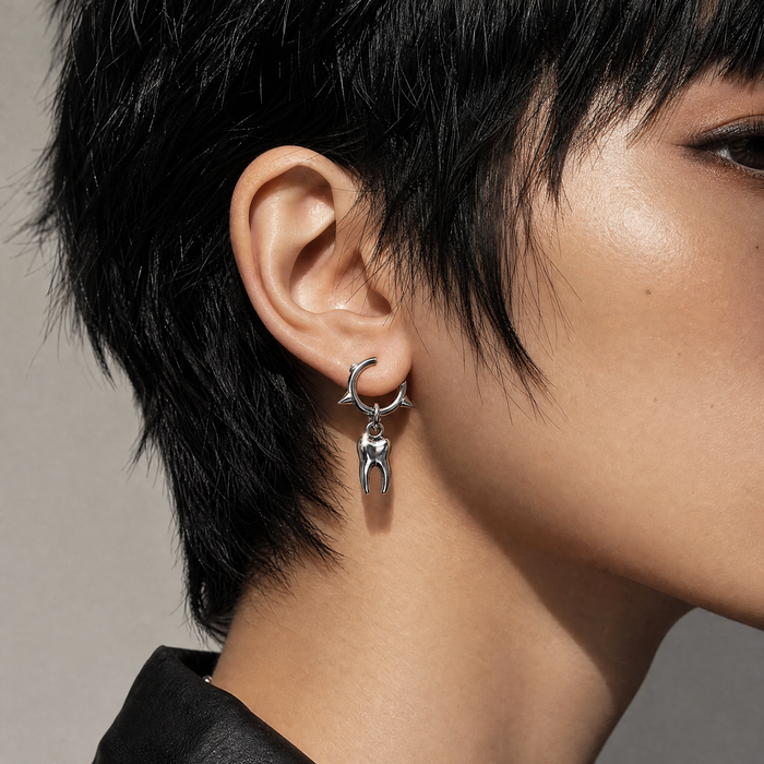 Goth Wisdom Tooth Earrings | Gothic Anatomical Dangle Earrings