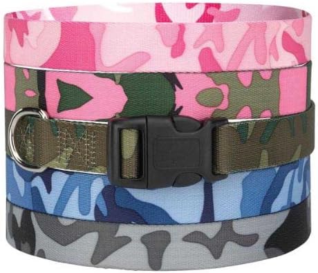 Guardian Gear Camo Dog Collar Durable Nylon Quick Release Buckle Green