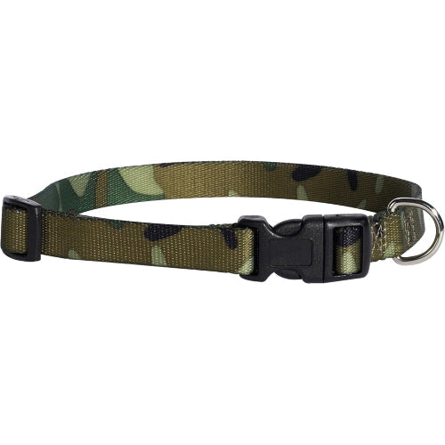 Guardian Gear Camo Dog Collar Durable Nylon Quick Release Buckle Green