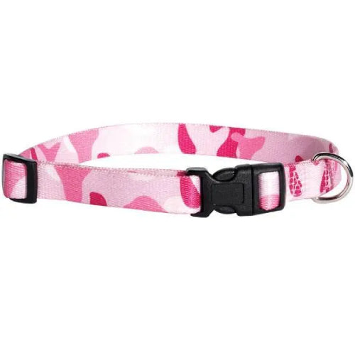 Guardian Gear Camo Dog Collar Neck Durable Nylon Quick Release Buckle Pink