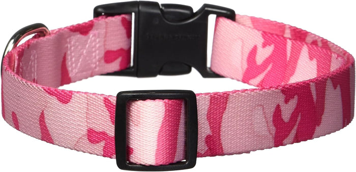 Guardian Gear Camo Dog Collar Neck Durable Nylon Quick Release Buckle Pink