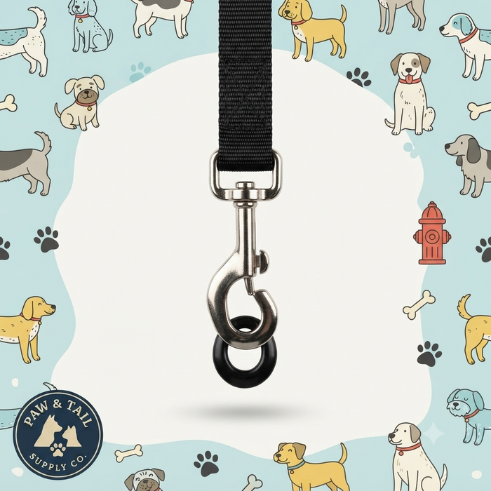 Guardian Gear Nylon 2-Way Dog Coupler Small 4" Black Swivel Clip