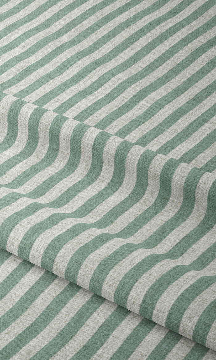 Modern Striped Window Treatments Fabric By the Metre (Blue/ White)