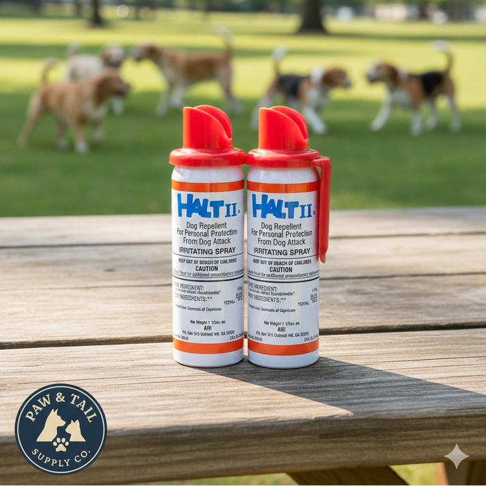 Halt II Dog Repellent Spray 1.5 oz Extra Strong Capsaicin Dog Deterrent 2-Pack