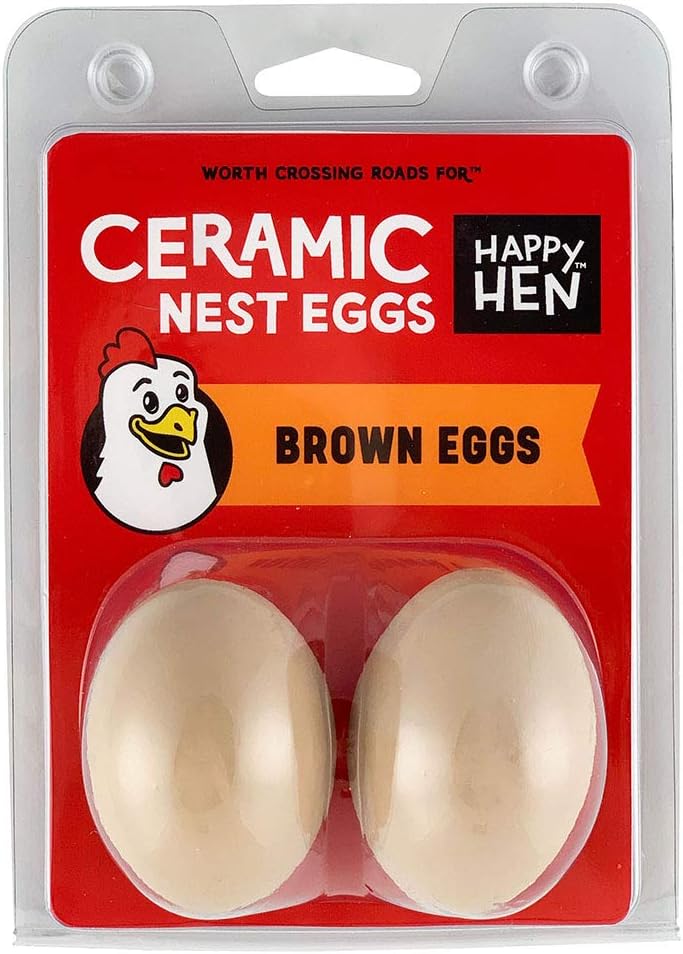 Happy Hen Treats Ceramic Nest Eggs Realistic Fake Eggs for Chicken Nest Boxes