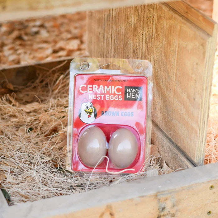 Happy Hen Treats Ceramic Nest Eggs Realistic Fake Eggs for Chicken Nest Boxes