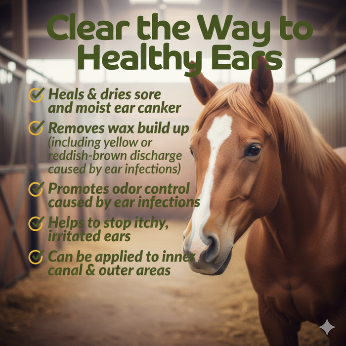 Happy Jack Ear Canker Powder .5oz Dogs Horses Healing Aid Fast Recovery