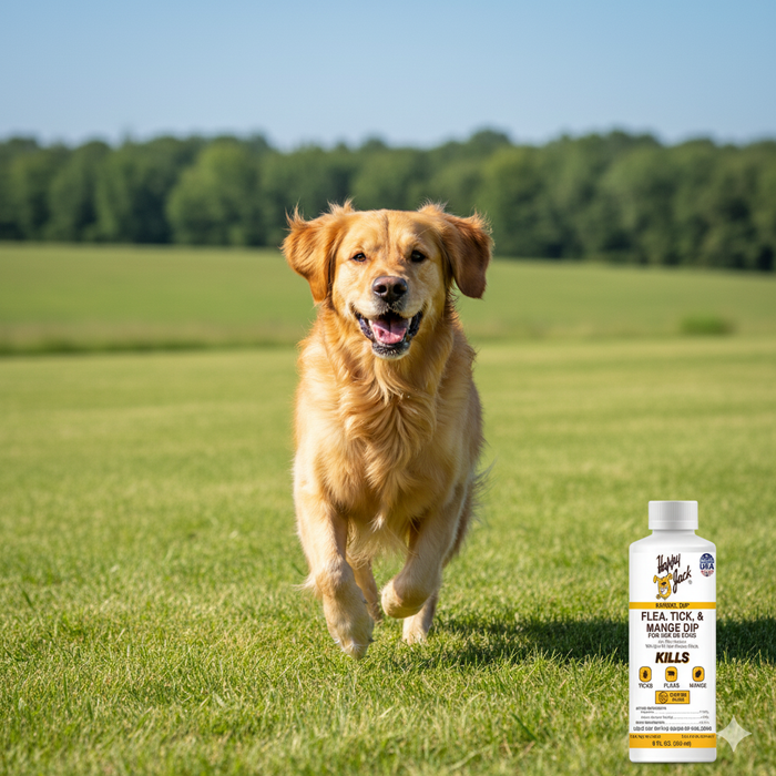 Happy Jack Kennel Dip II 8oz. Dogs Fleas Ticks Lice Mange 30-Day Control
