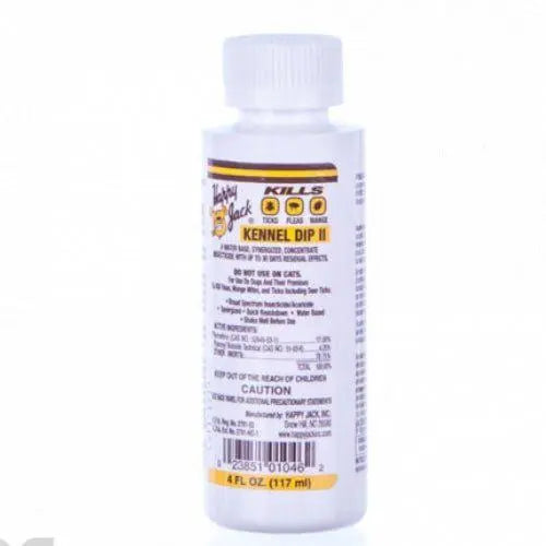 Happy Jack Kennel Dip II Flea Tick Dip for Dogs 4 oz. Happy Jack