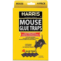 Harris Pre-Baited Mouse Glue Traps, Fully Disposable 4-Pack Harris