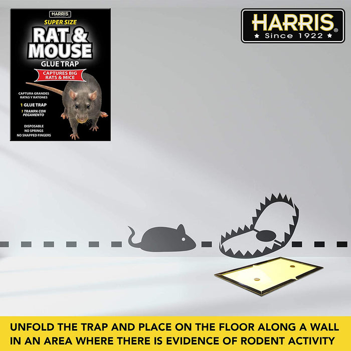 HARRIS Rat and Mouse Glue Trap, Super Size Harris