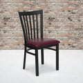 Black School Chair-Burg Seat