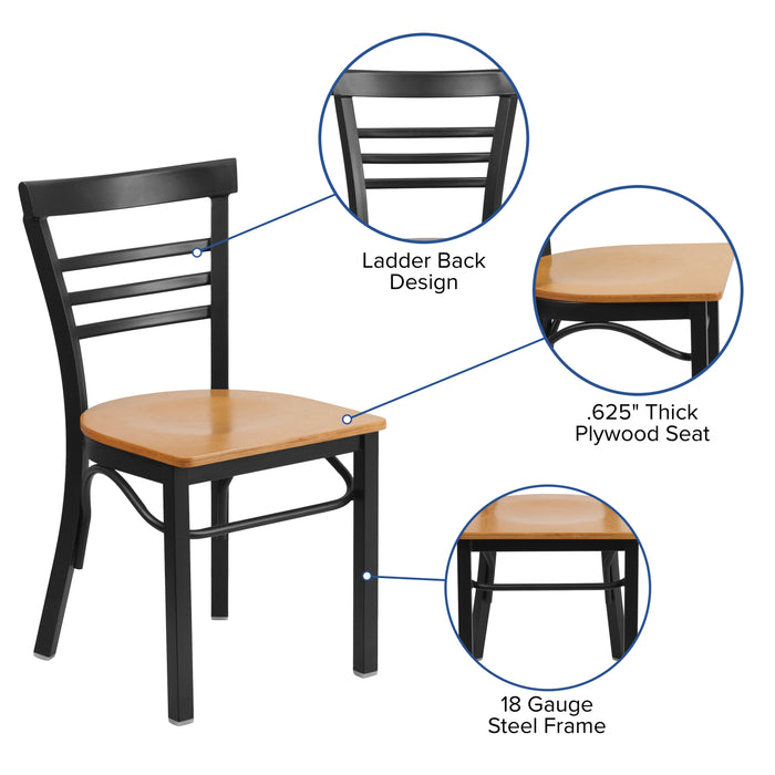 Black Ladder Chair-Wal Seat
