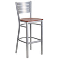 Silver Slat Stool-Chy Seat