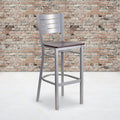 Silver Slat Stool-Mah Seat