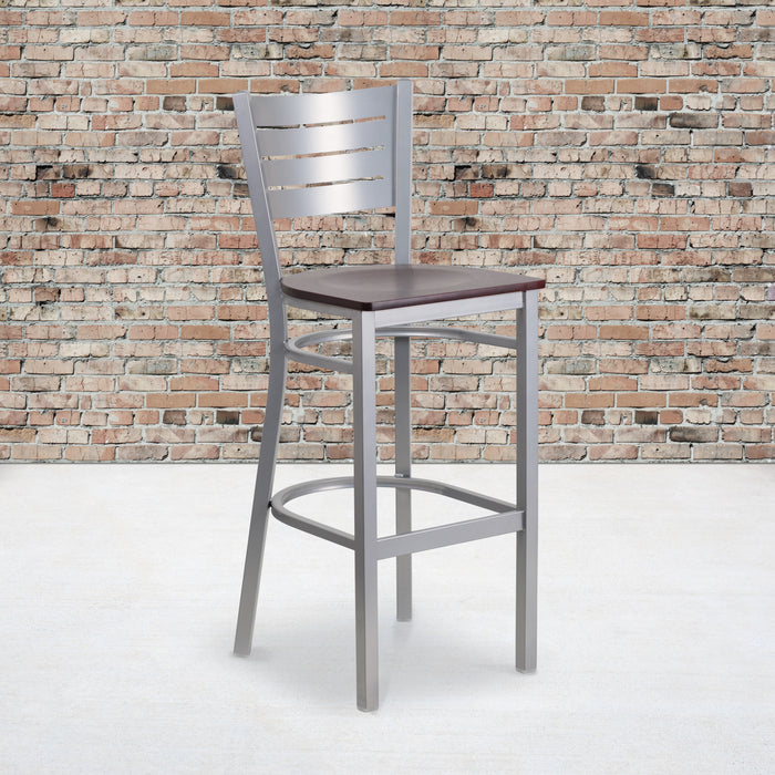 Silver Slat Stool-Mah Seat