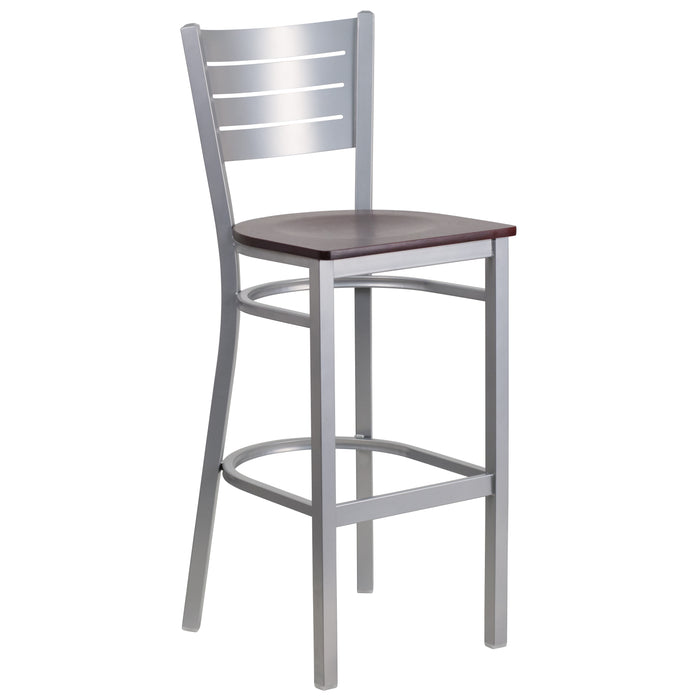 Silver Slat Stool-Mah Seat