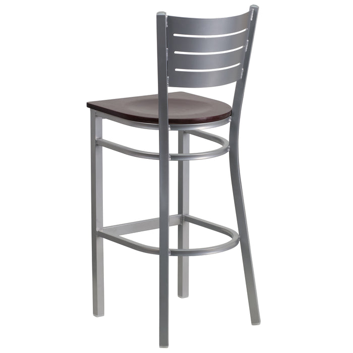 Silver Slat Stool-Mah Seat
