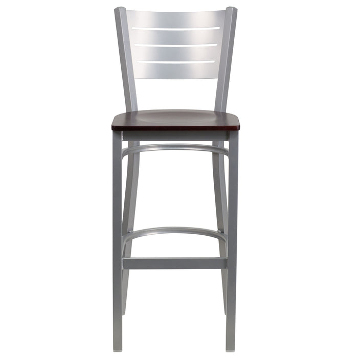 Silver Slat Stool-Mah Seat