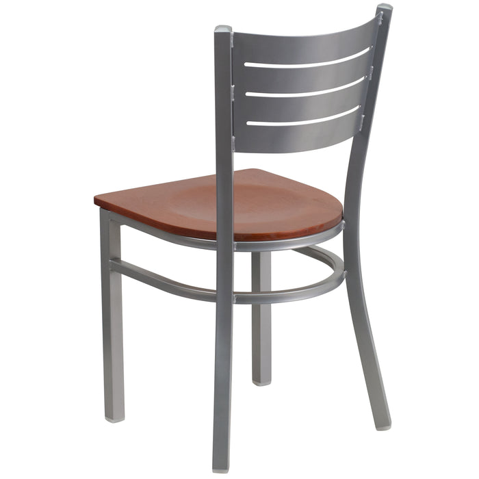 Silver Slat Chair-Chy Seat