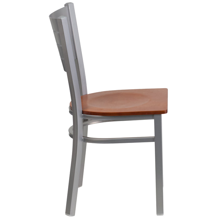 Silver Slat Chair-Chy Seat