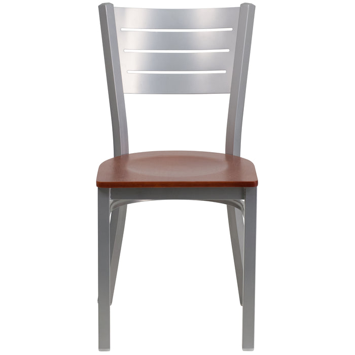 Silver Slat Chair-Chy Seat