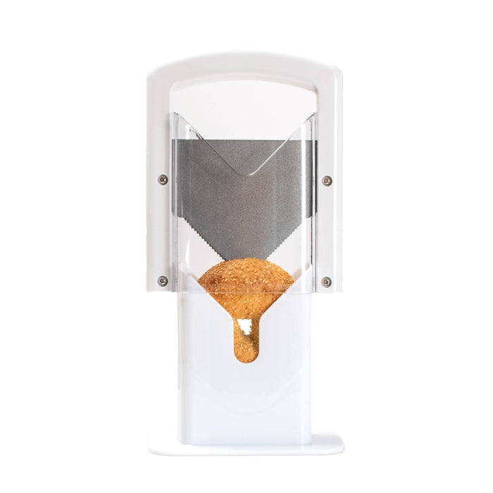 HIC Kitchen Safe Grip Bagel Slicer, Guillotine-Style
