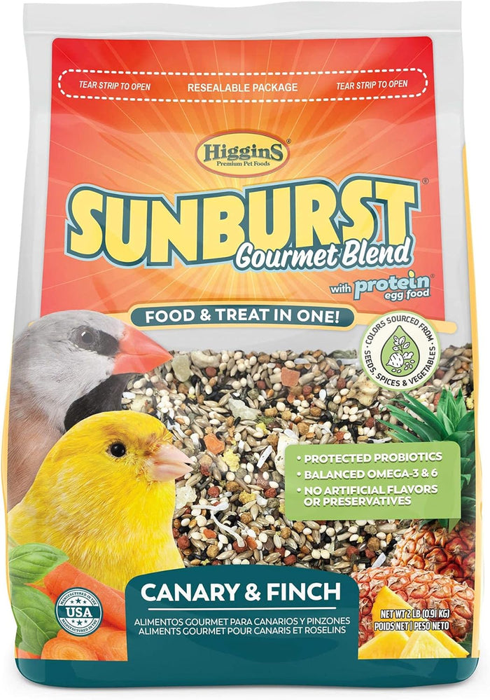 Higgins Sunburst Canary Finch Bird Food 2lbs.