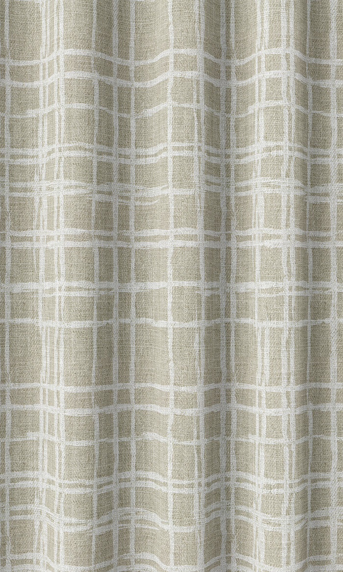 Abstract Patterned Home Décor Fabric By the Metre (Beige/ White)